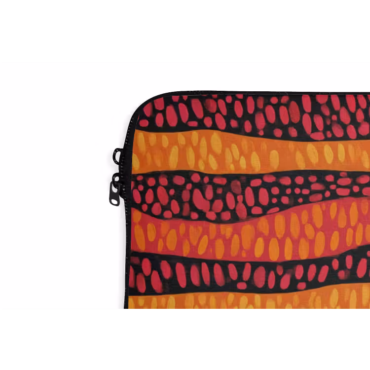 Laptophoes - Oranje - Roze - Expressief - Patroon — 5