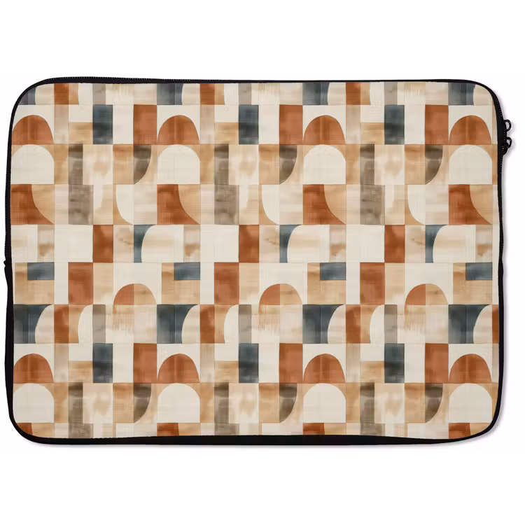 Laptophoes - Terracotta - Geometrisch - Aquarel - Textuur — 1