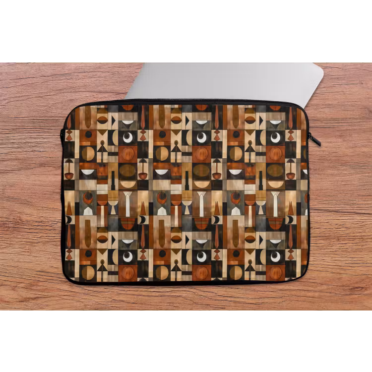 Laptophoes - Terracotta - Geometrisch - Mid-Century - Patroon — 2