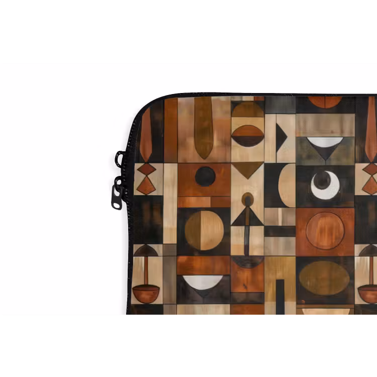 Laptophoes - Terracotta - Geometrisch - Mid-Century - Patroon — 5