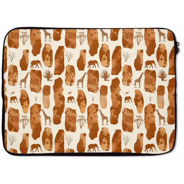 Laptophoes - Terracotta - Safari - Dieren - Patroon — 1