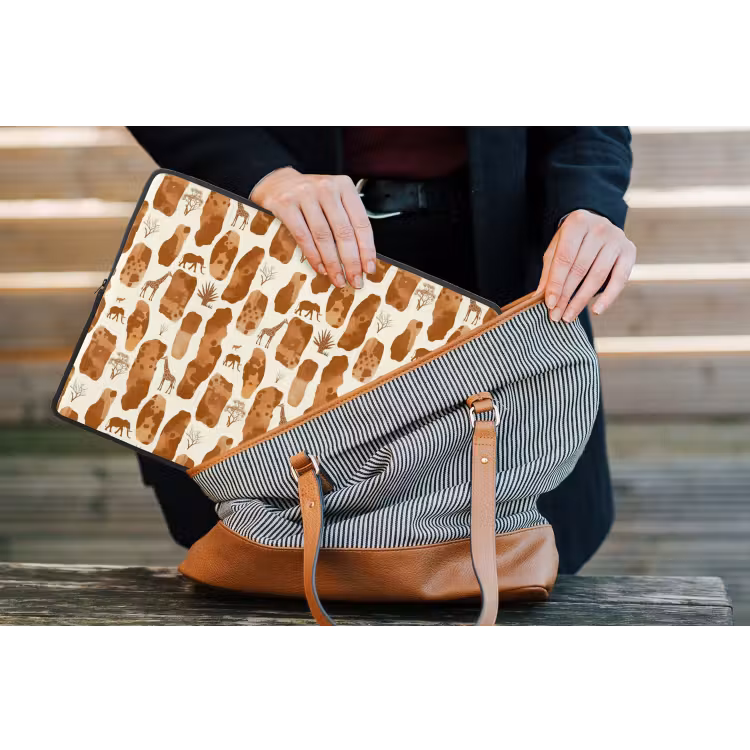 Laptophoes - Terracotta - Safari - Dieren - Patroon — 4