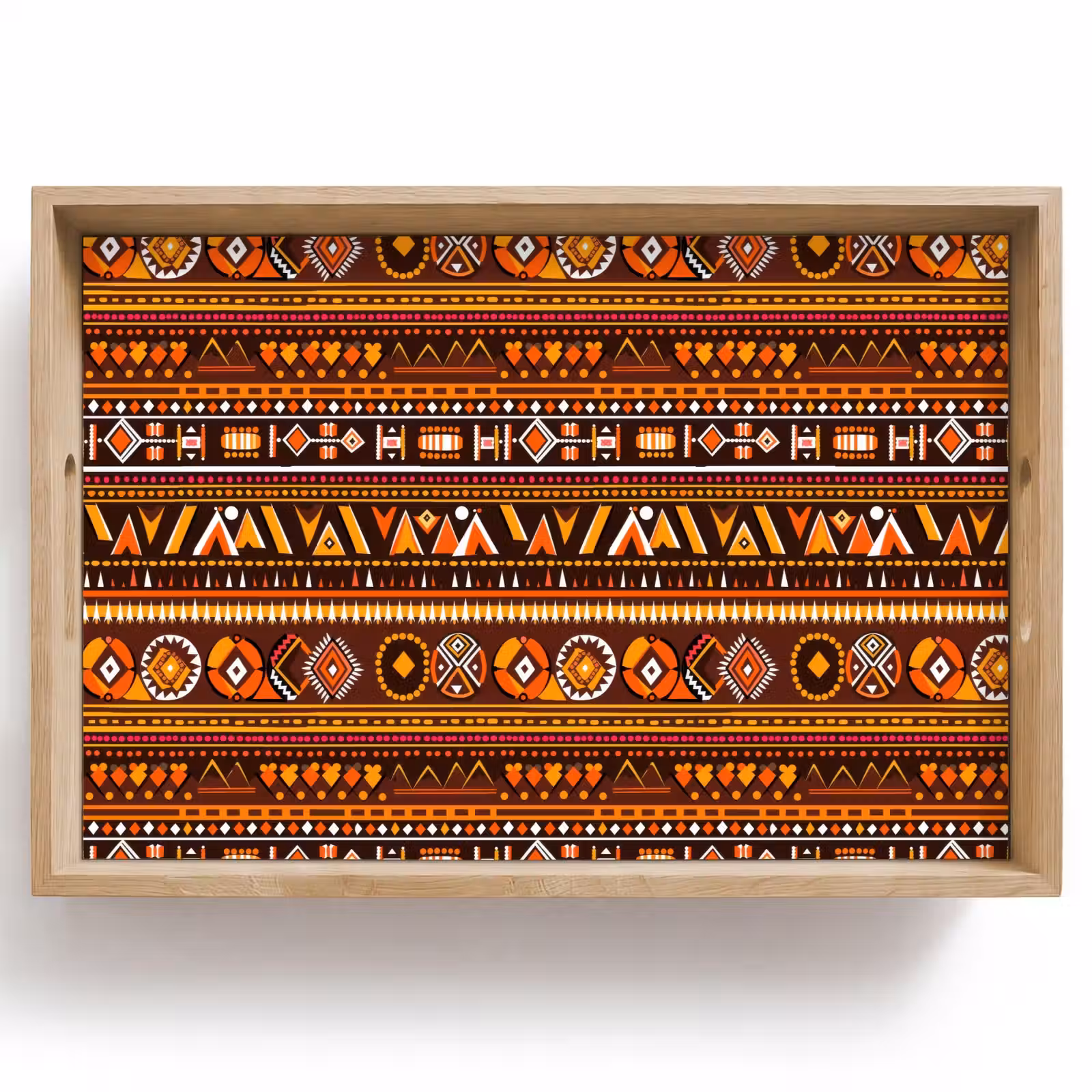 Dienblad - Oranje - Etnisch - Tribaal - Geometrisch - Patroon — 1
