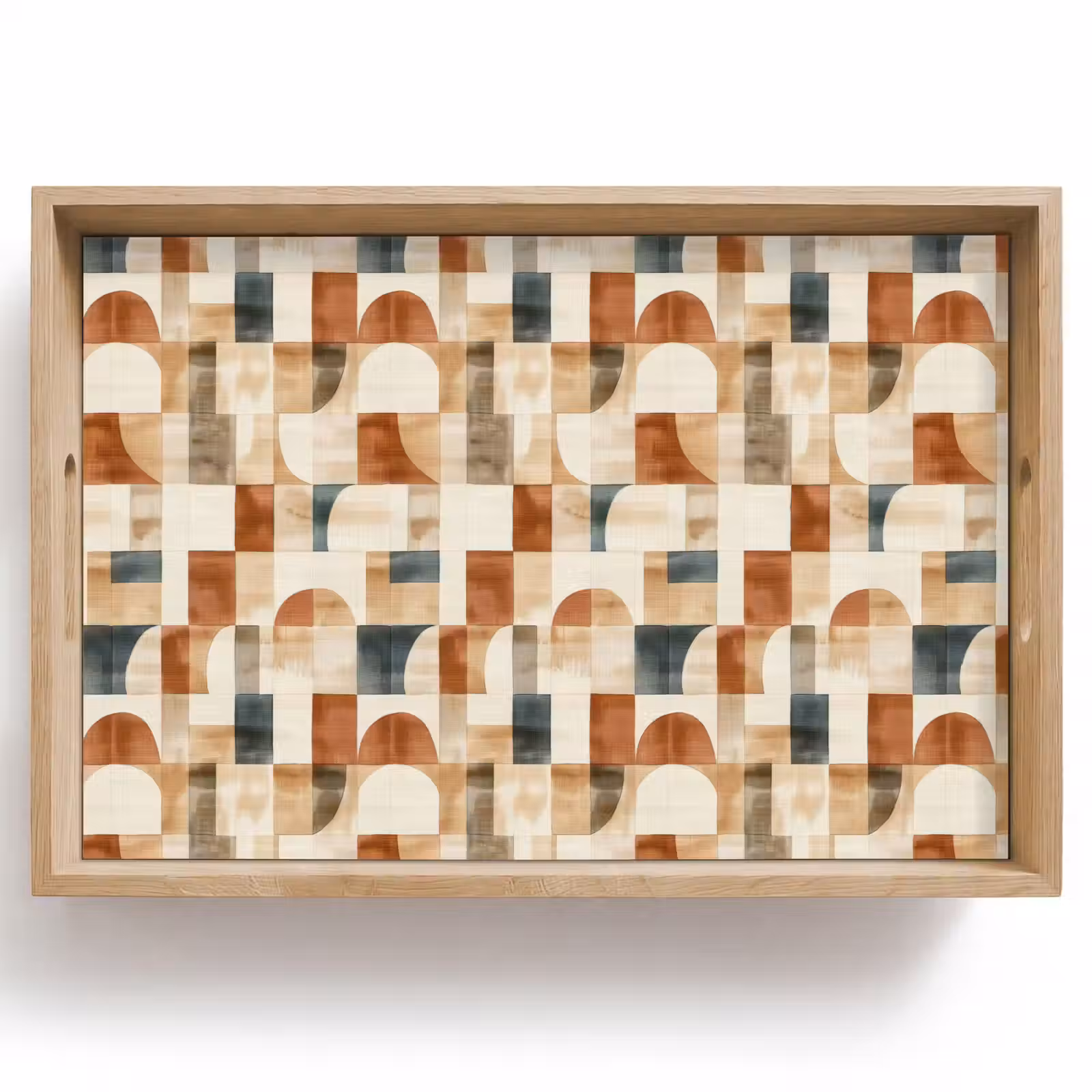 Dienblad - Terracotta - Geometrisch - Aquarel - Textuur — 1