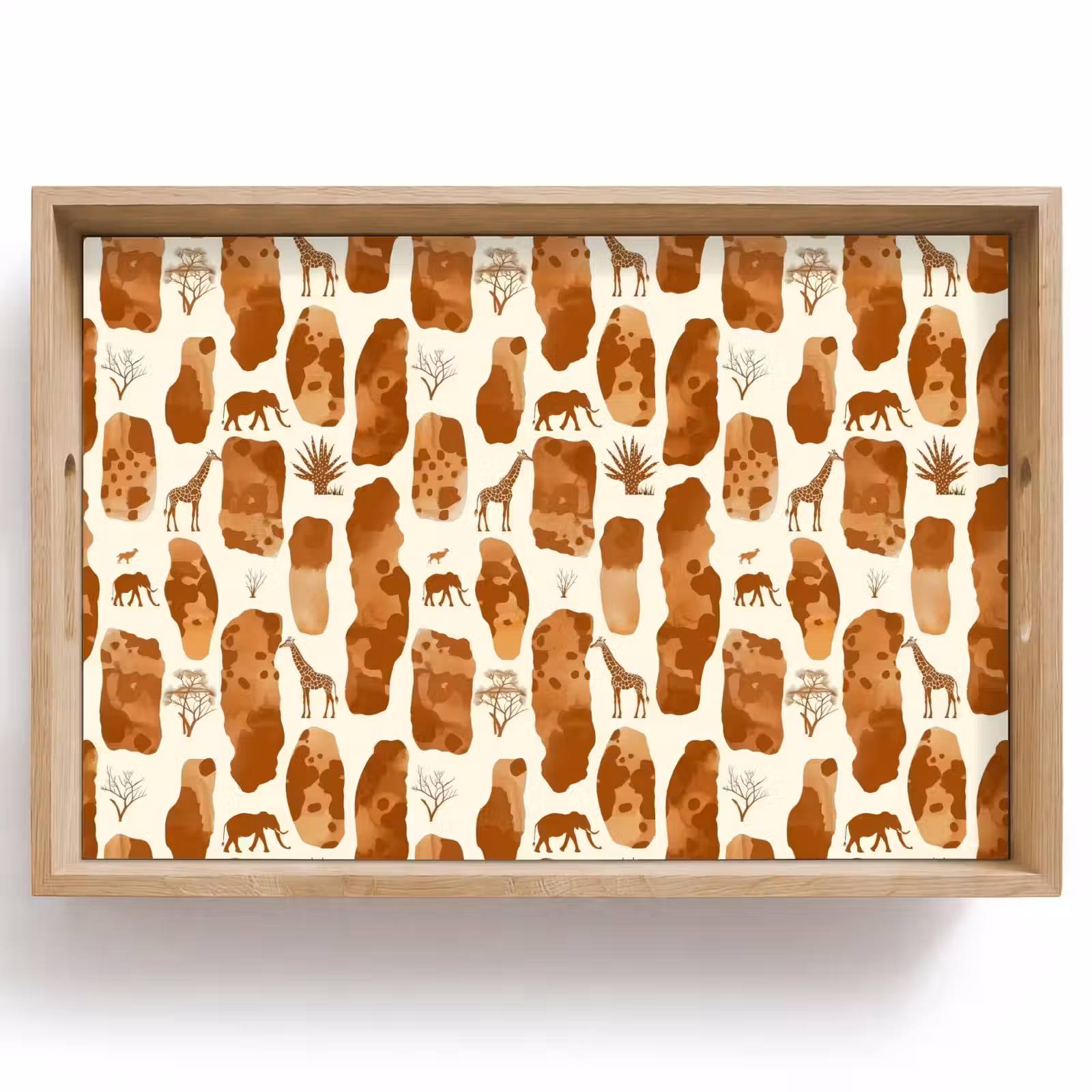 Dienblad - Terracotta - Safari - Dieren - Patroon — 1