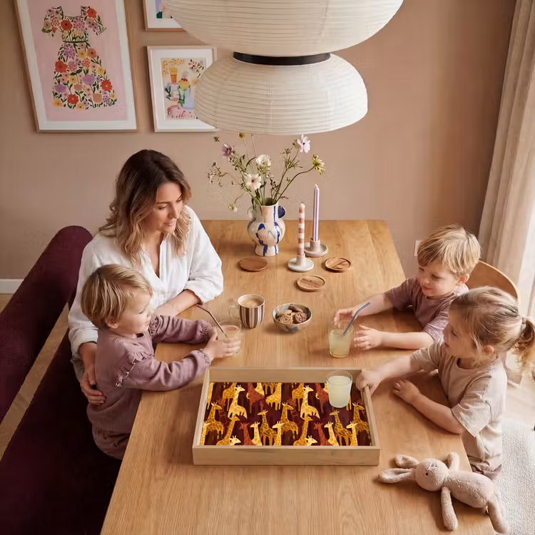 Dienblad - Bruin - Giraffen - Safari - Patroon — 7