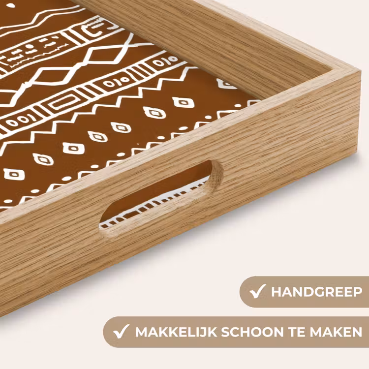 Dienblad - Chocoladebruin - Etnisch - Tribaal - Patroon — 5