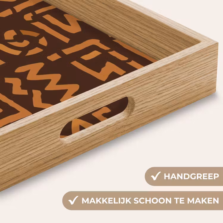 Dienblad - Chocoladebruin - Etnisch - Tribaal - Symbolen — 5