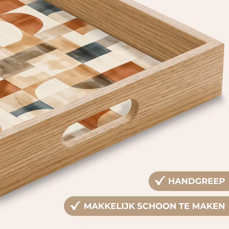 Dienblad - Terracotta - Geometrisch - Aquarel - Textuur — 5