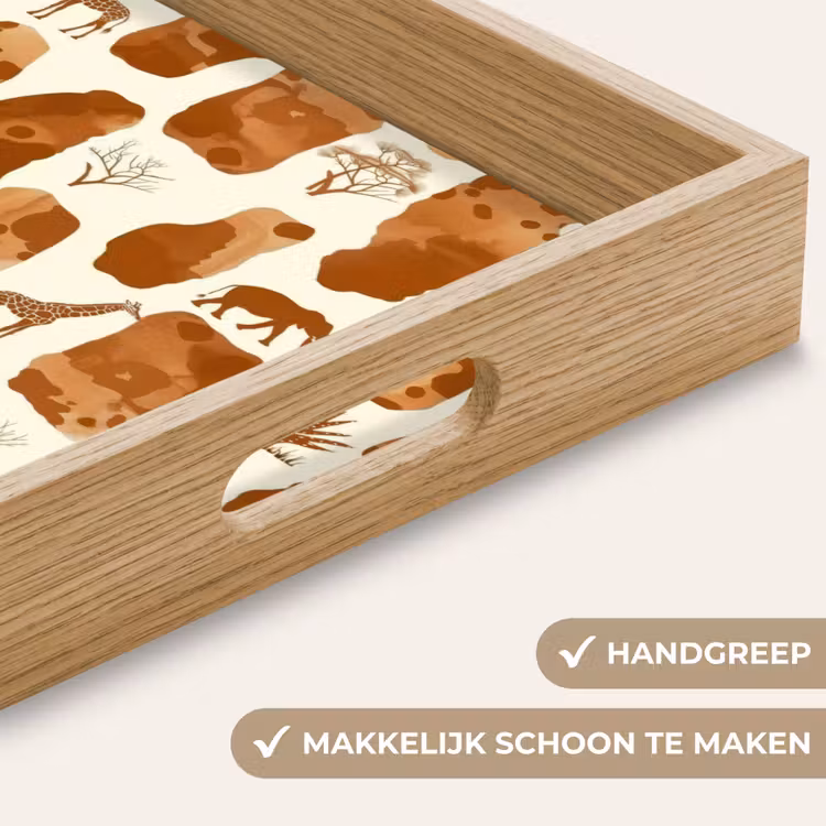 Dienblad - Terracotta - Safari - Dieren - Patroon — 5