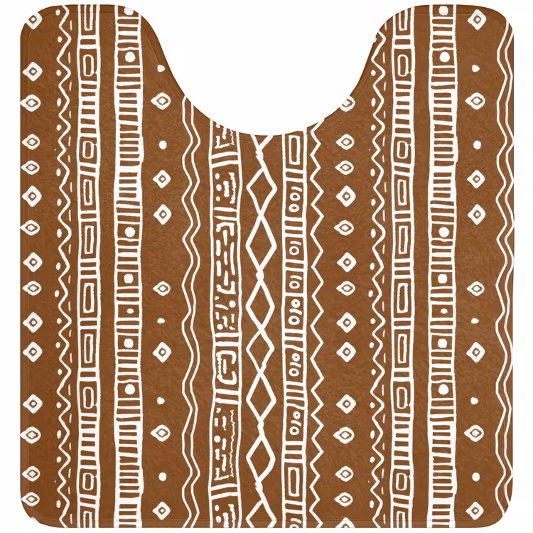 Wc Mat - Chocoladebruin - Etnisch - Tribaal - Patroon — 1