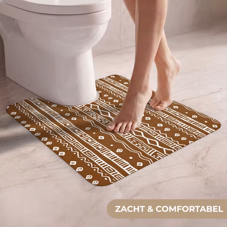 Wc Mat - Chocoladebruin - Etnisch - Tribaal - Patroon — 5
