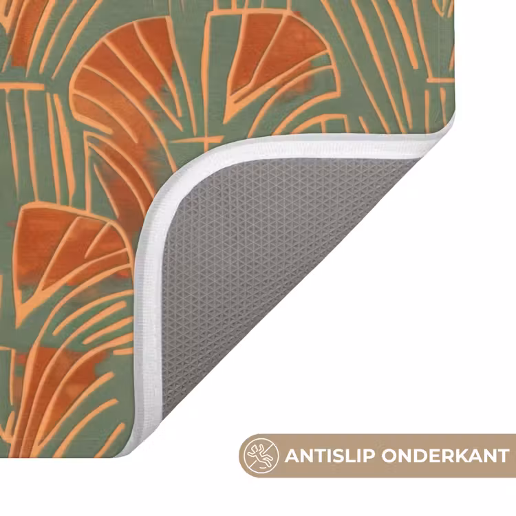 Wc Mat - Groen - Terracotta - Deco - Waaiers — 4