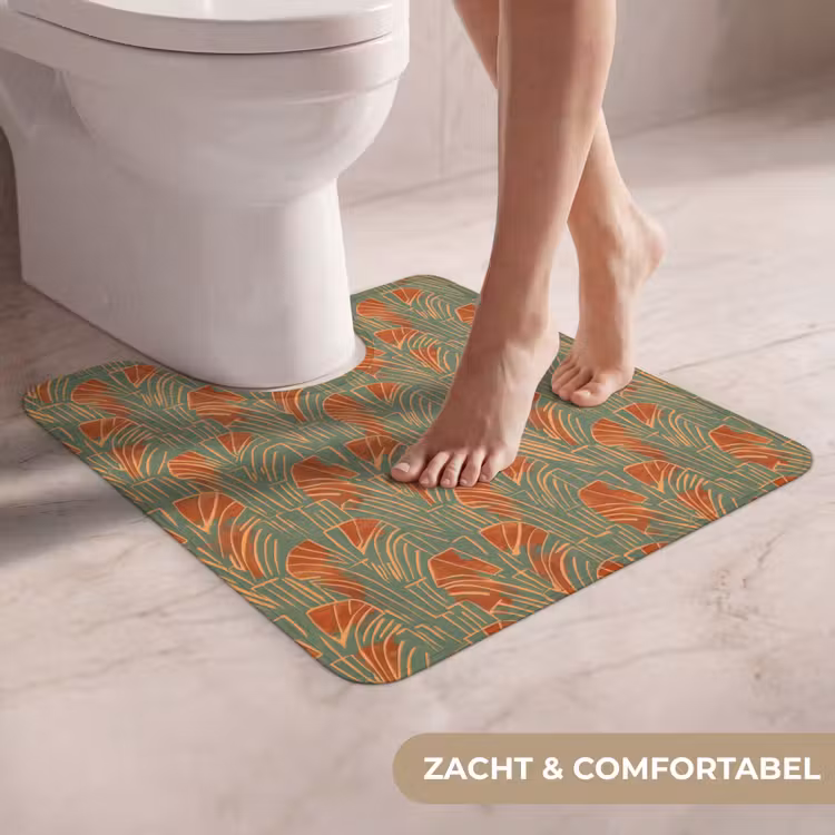 Wc Mat - Groen - Terracotta - Deco - Waaiers — 5