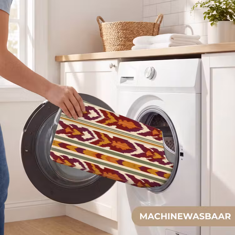 Wc Mat - Ikat - Bordeauxrood - Etnisch - Patroon — 6