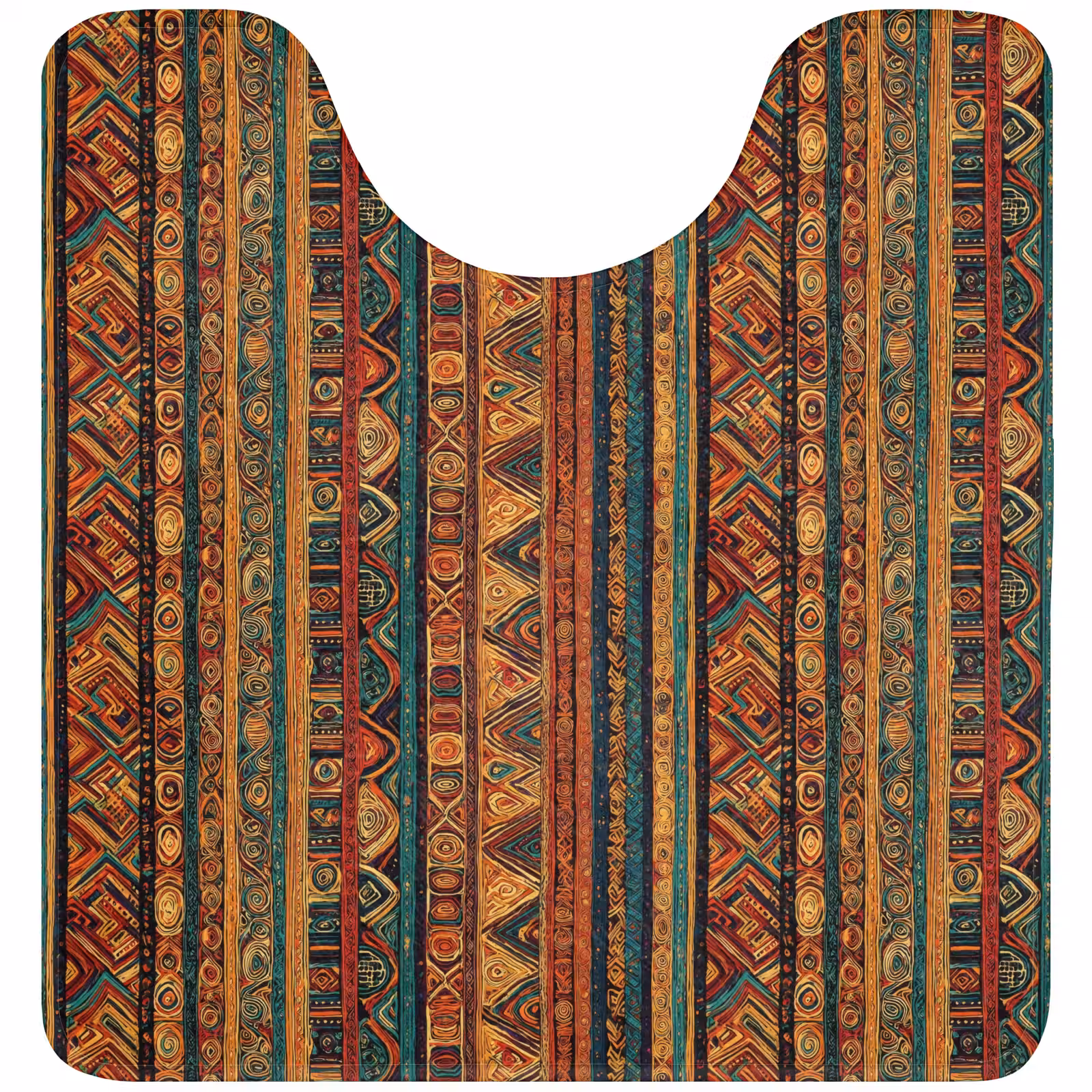 Wc Mat - Kleurrijk - Etnisch - Folkloristisch - Patroon — 1