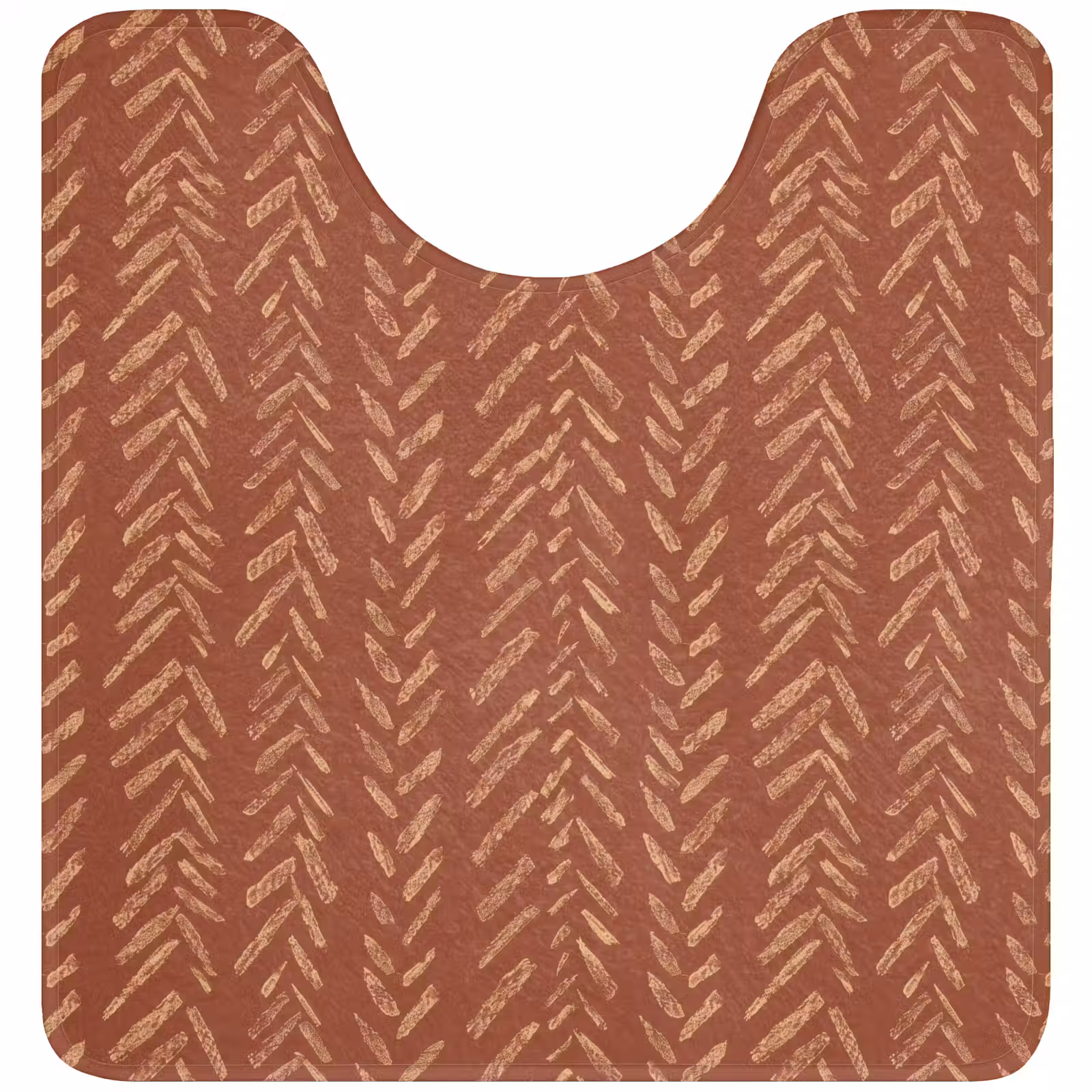 Wc Mat - Terracotta - Visgraat - Ambachtelijk - Patroon — 1