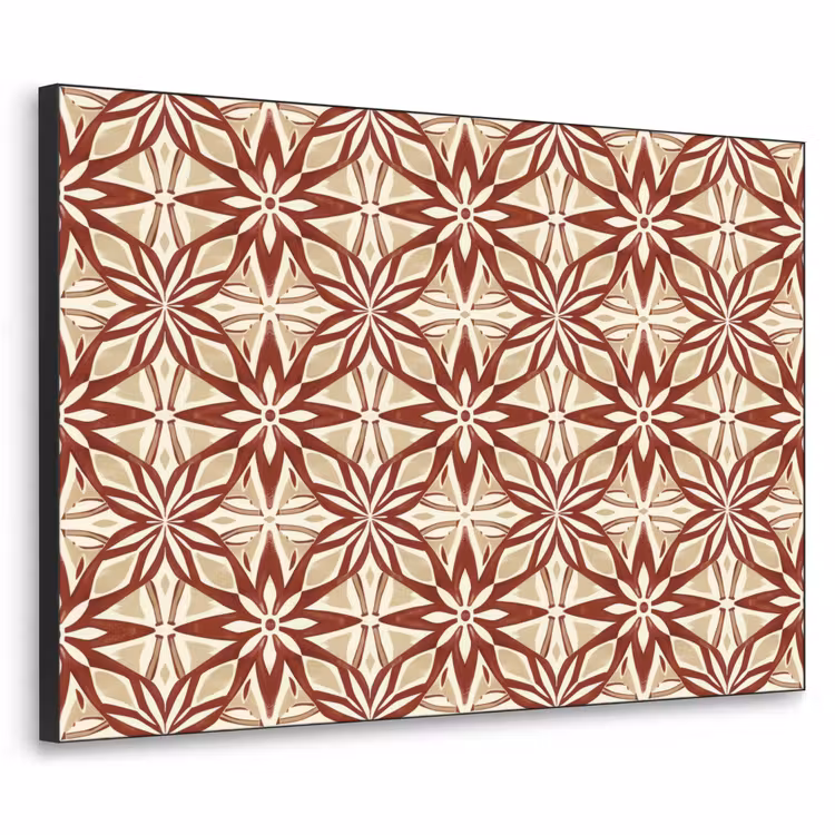 Art Frame - Bordeauxrood - Geometrisch - Tegel - Patroon — 1