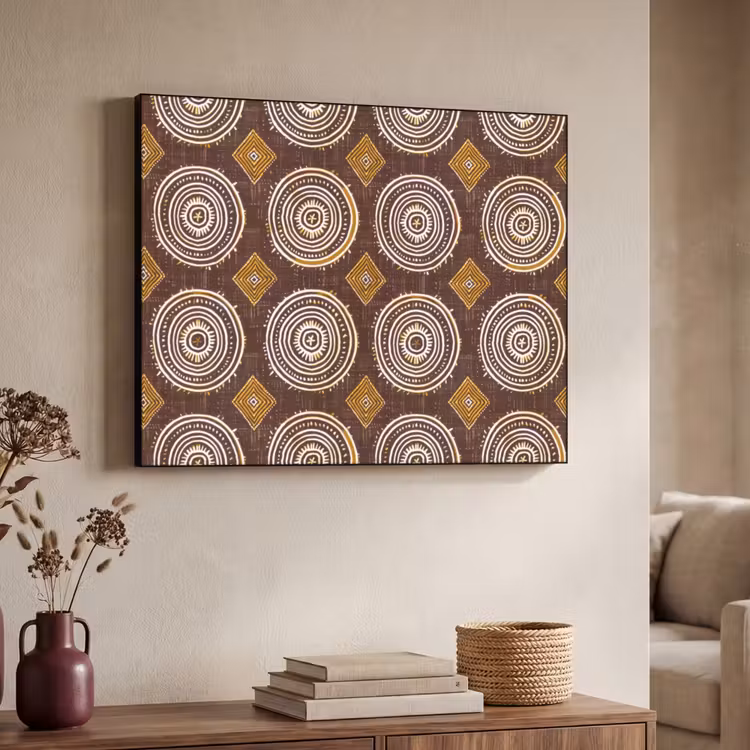 Art Frame - Chocoladebruin - Etnisch - Tribaal - Cirkels - Patroon — 7