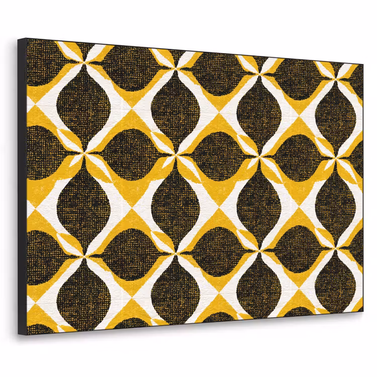 Art Frame - Geel - Zwart - Geometrisch - Retro - Textuur — 1