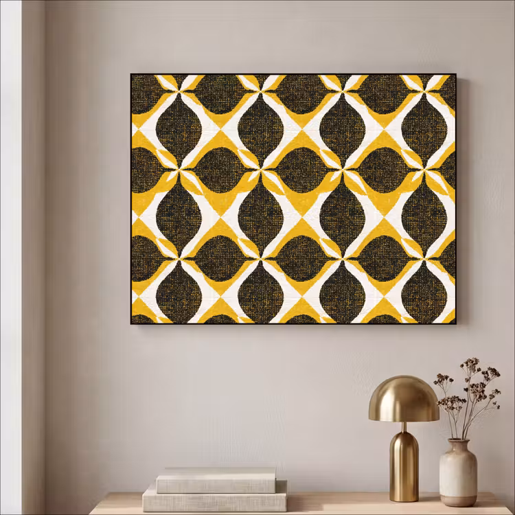 Art Frame - Geel - Zwart - Geometrisch - Retro - Textuur — 5