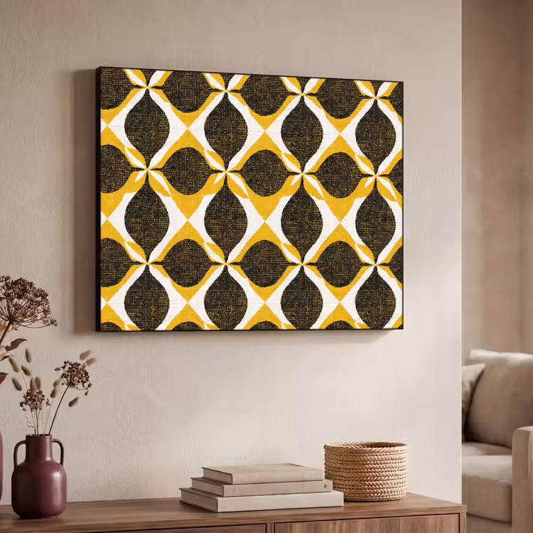 Art Frame - Geel - Zwart - Geometrisch - Retro - Textuur — 7