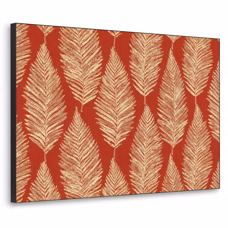 Art Frame - Rood - Botanisch - Varen - Patroon — 1