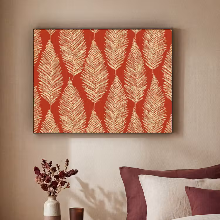 Art Frame - Rood - Botanisch - Varen - Patroon — 3