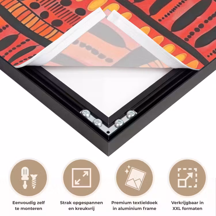 Art Frame - Rood - Oranje - Etnisch - Expressief - Patroon — 8