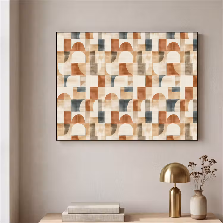 Art Frame - Terracotta - Geometrisch - Aquarel - Textuur — 5