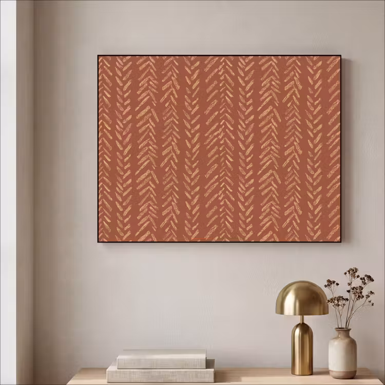 Art Frame - Terracotta - Visgraat - Ambachtelijk - Patroon — 5