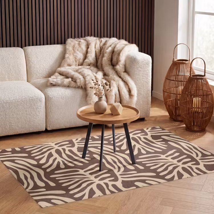 Vloerkleed - Bruin - Koraal - Expressief - Patroon — 3