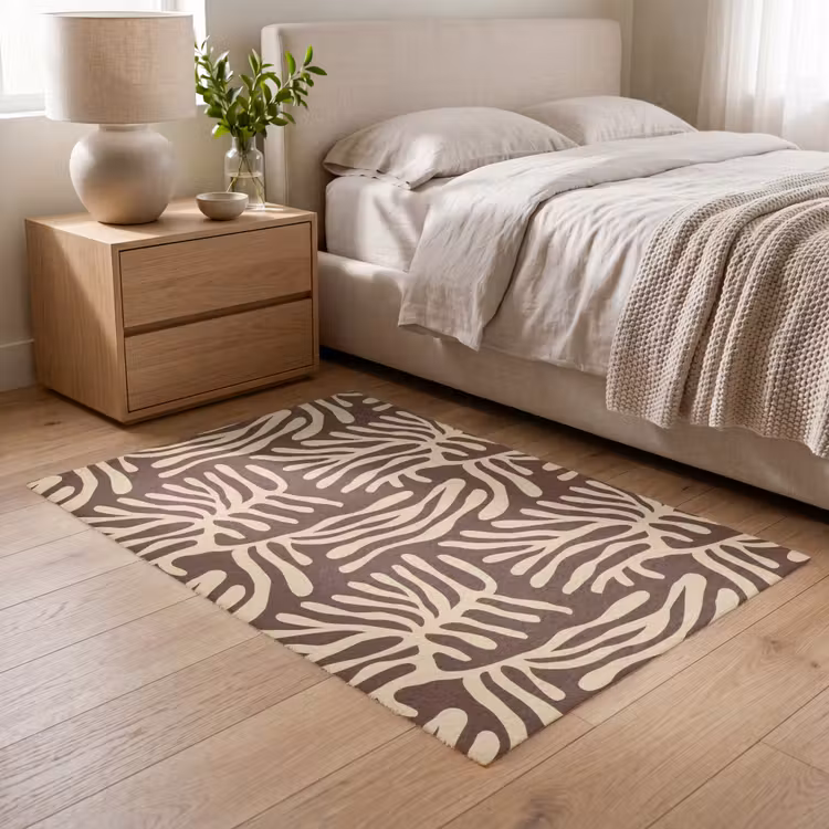 Vloerkleed - Bruin - Koraal - Expressief - Patroon — 5
