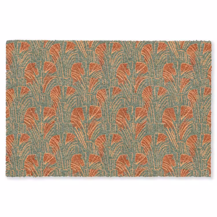 Vloerkleed - Groen - Terracotta - Deco - Waaiers — 1