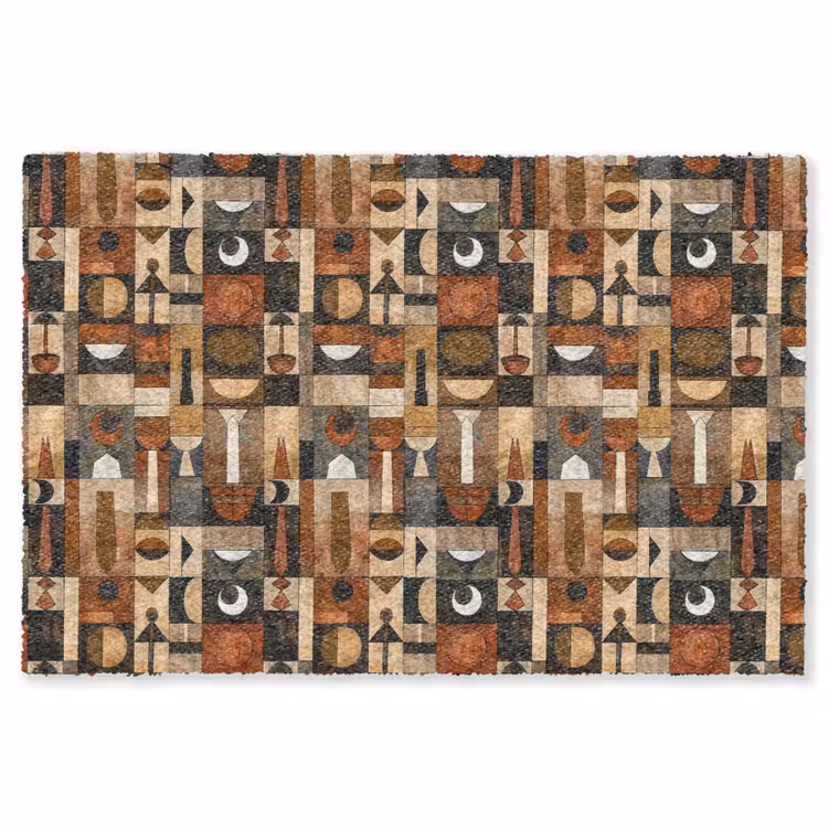 Vloerkleed - Terracotta - Geometrisch - Mid-Century - Patroon — 1