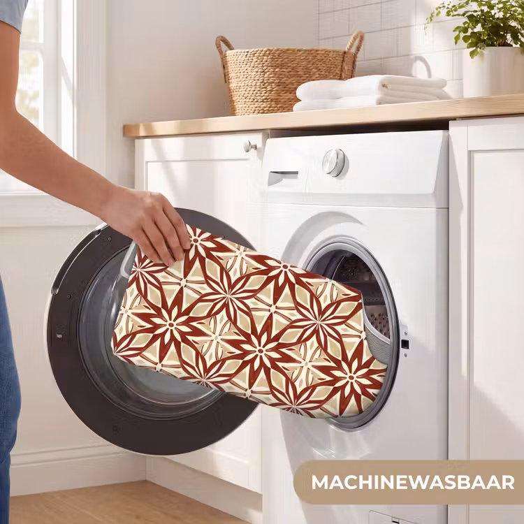 Wc Mat - Bordeauxrood - Geometrisch - Tegel - Patroon — 6