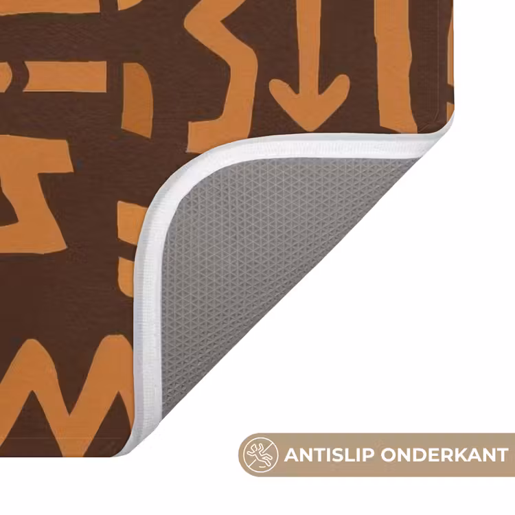 Wc Mat - Chocoladebruin - Etnisch - Tribaal - Symbolen — 4