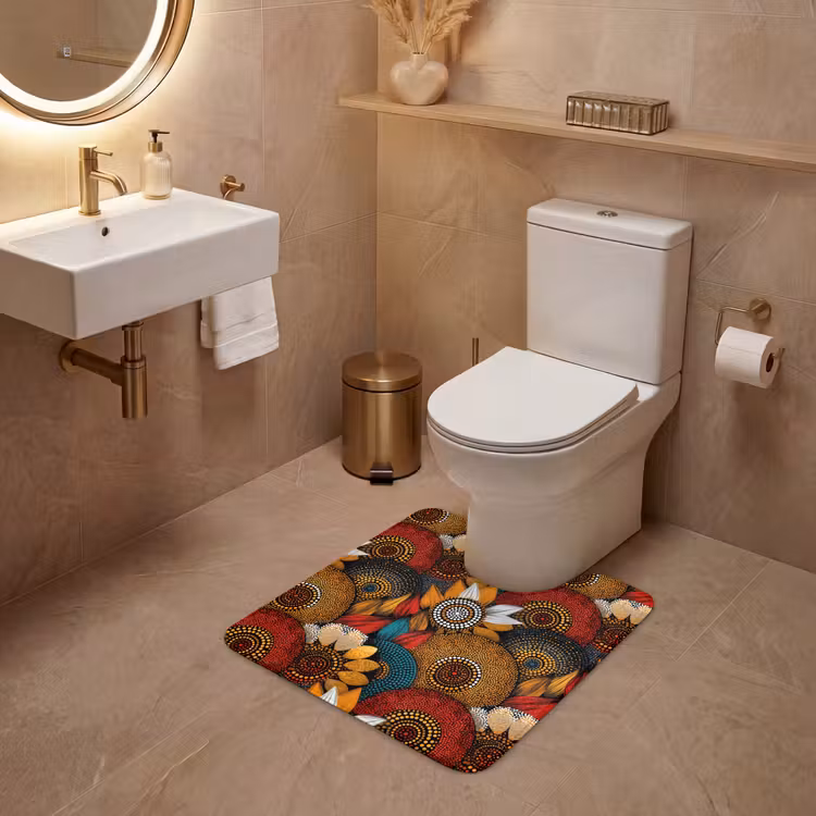 Wc Mat - Kleurrijk - Aboriginal - Dot Painting - Botanisch - Patroon — 3