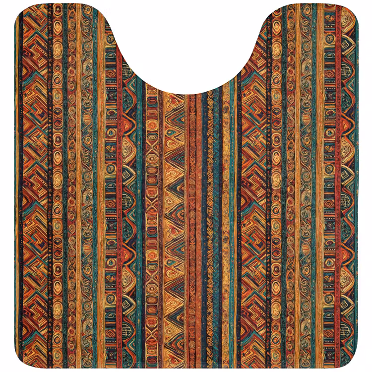 Wc Mat - Kleurrijk - Etnisch - Folkloristisch - Patroon — 1
