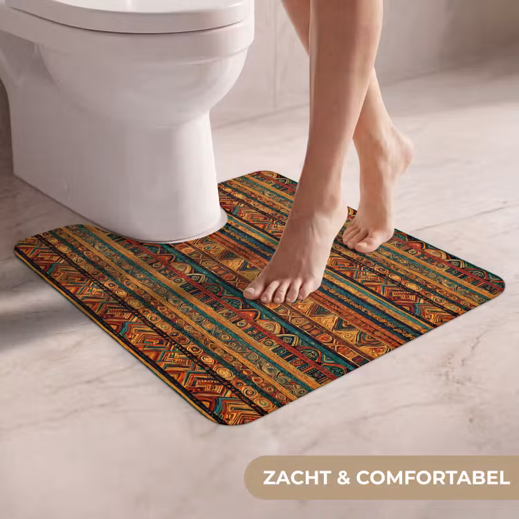 Wc Mat - Kleurrijk - Etnisch - Folkloristisch - Patroon — 5