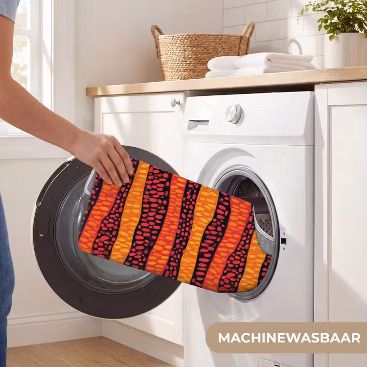 Wc Mat - Oranje - Roze - Expressief - Patroon — 6