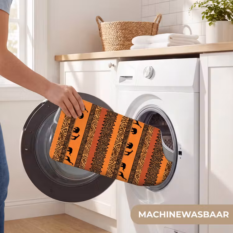 Wc Mat - Oranje - Safari - Afrikaans - Dieren - Patroon — 6
