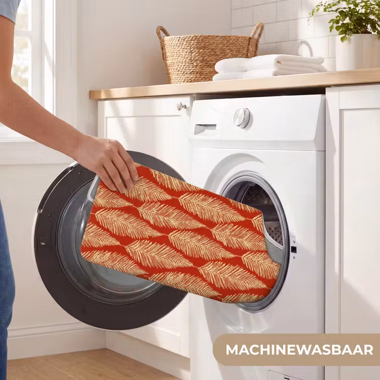 Wc Mat - Rood - Botanisch - Varen - Patroon — 6