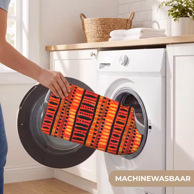 Wc Mat - Rood - Oranje - Etnisch - Expressief - Patroon — 6