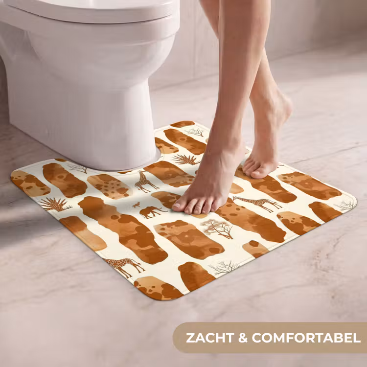 Wc Mat - Terracotta - Safari - Dieren - Patroon — 5