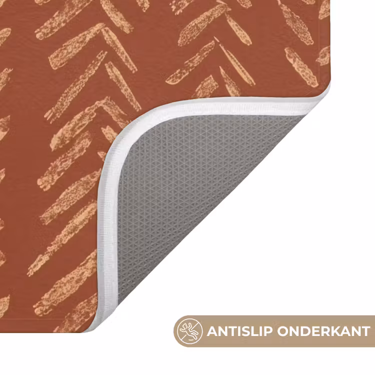 Wc Mat - Terracotta - Visgraat - Ambachtelijk - Patroon — 4