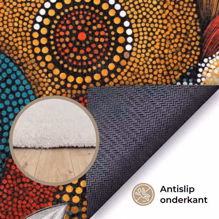 Vloerkleed - Kleurrijk - Aboriginal - Dot Painting - Botanisch - Patroon — 4