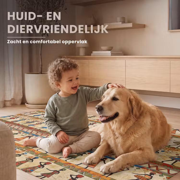 Vloerkleed - Kleurrijk - Afrikaans - Etnisch - Dansende Vrouwen - Patroon — 6