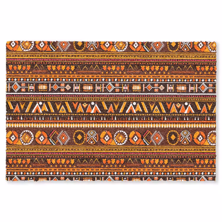 Vloerkleed - Oranje - Etnisch - Tribaal - Geometrisch - Patroon — 1