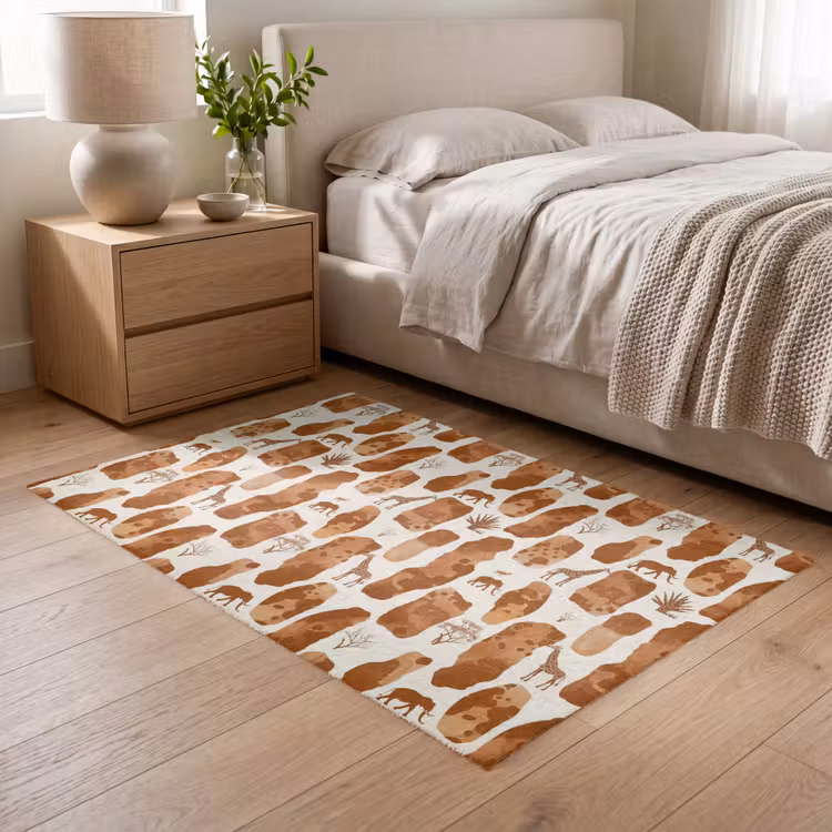 Vloerkleed - Terracotta - Safari - Dieren - Patroon — 5